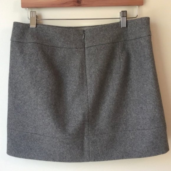 J.Crew Felted Wool Grey Skirt - Size 6 - Picture 3 of 8